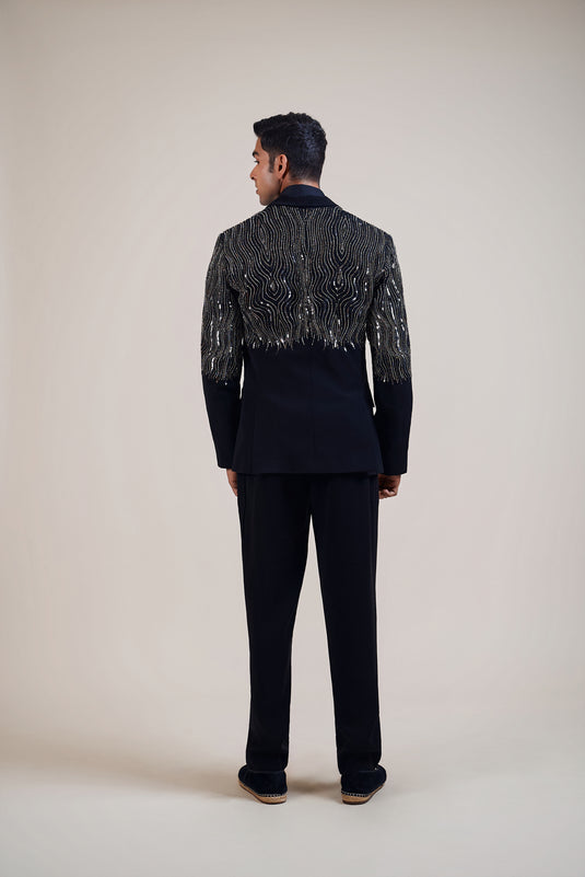 Fuss it black-gunmetal dripping suit