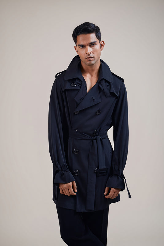 Night black trench