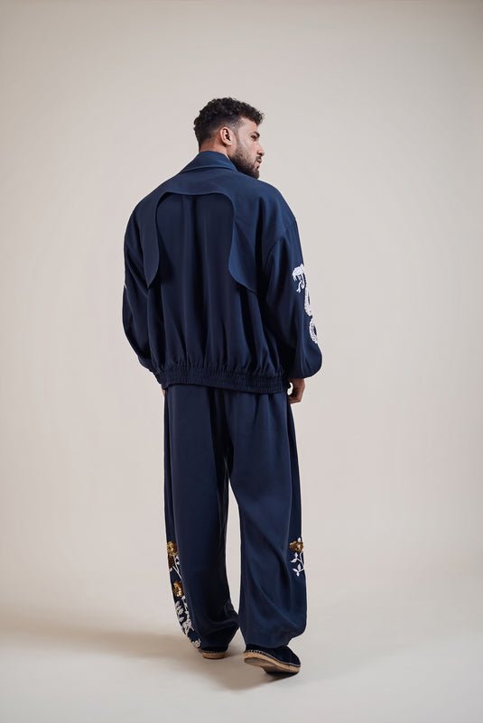 Night charcoal gara co-ord set