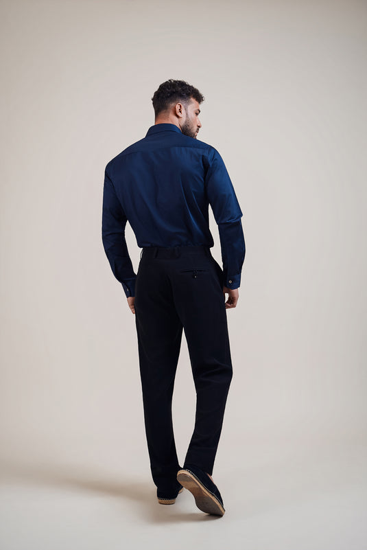 Garden of Eden navy-black dripping shirt