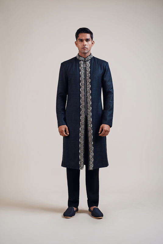 Caligula’s Feast black rhinestone sherwani
