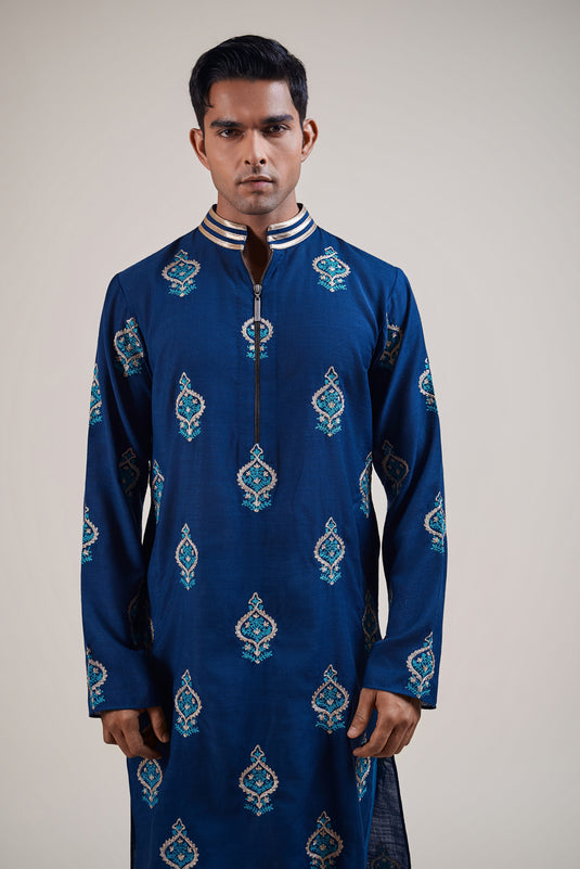 Husn navy bootie kurta