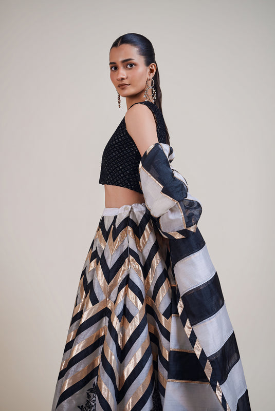 Husn chevron lehenga