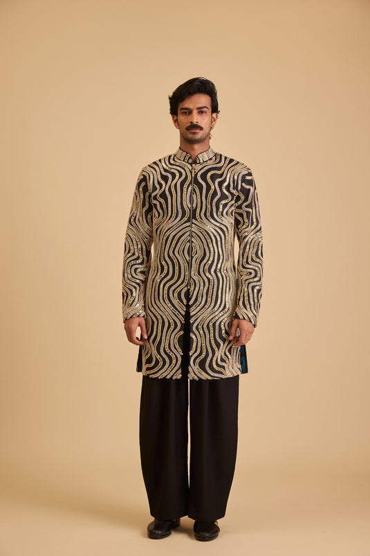 Miraas dripping sherwani