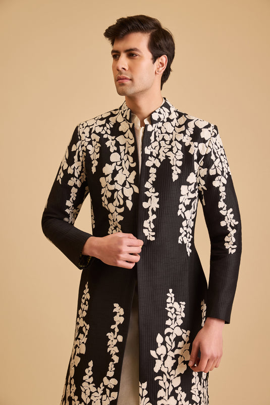 Miraas falling vine sherwani