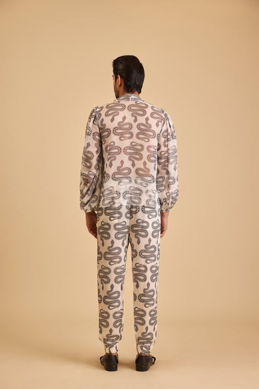 Miraas snake print blousen