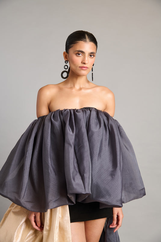 NS gold charcoal bauble mini