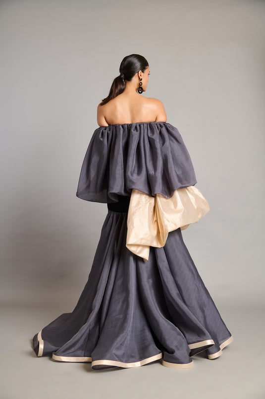 NS gold charcoal bauble mini