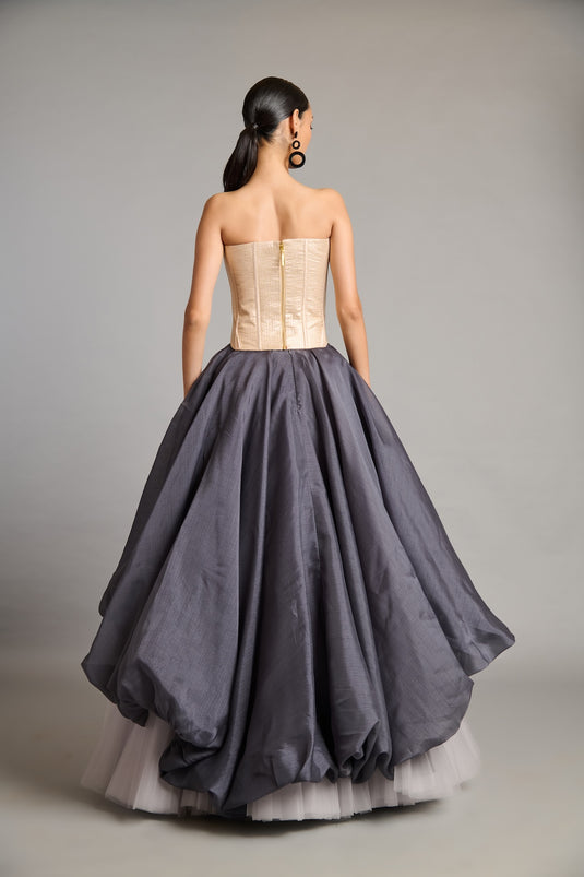 NS gold quilted corset