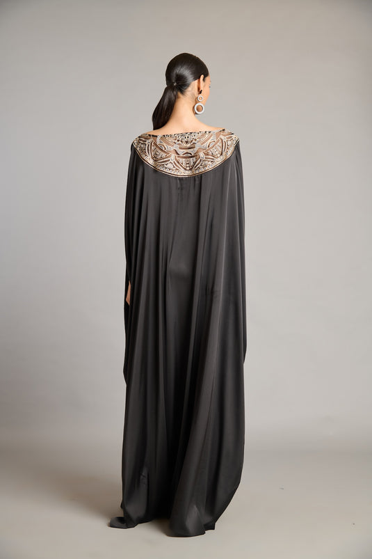 NS black zari kaftan