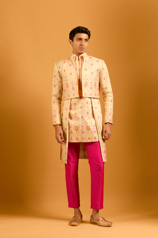 Trifecta fuschia-orange booty  crop jacket