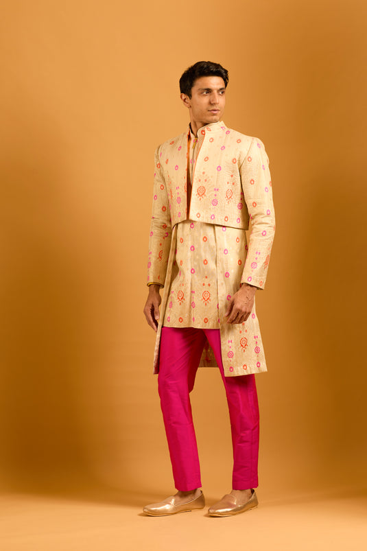 Trifecta fuschia-orange booty  crop jacket