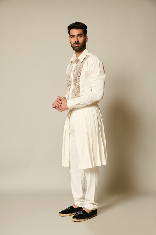 Checkmate Ivory rope shirt