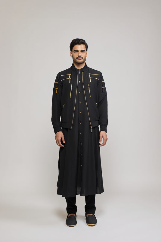 Unapologetic zipper bomber kurta