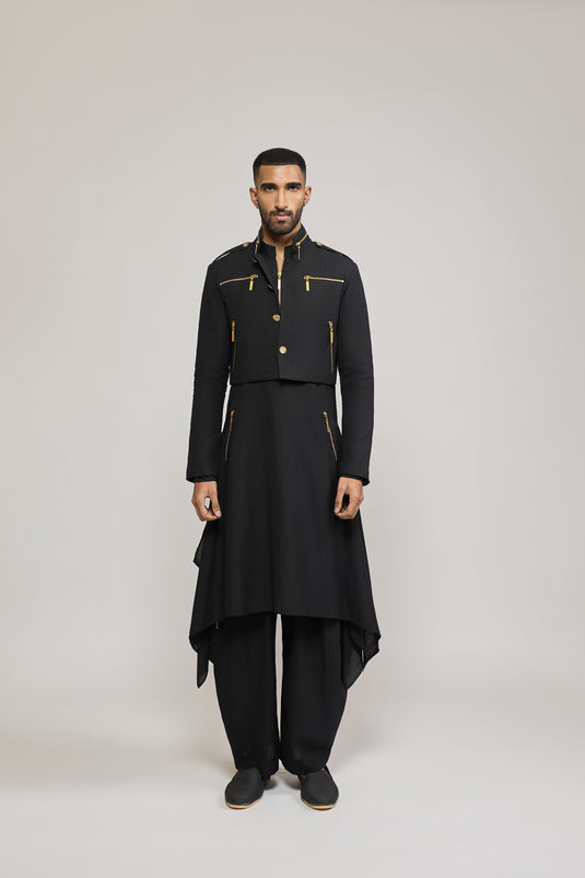 Unapologetic zipper crop jacket kurta