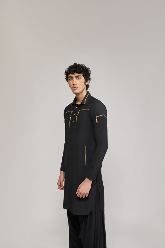 Unapologetic zipper pathani kurta