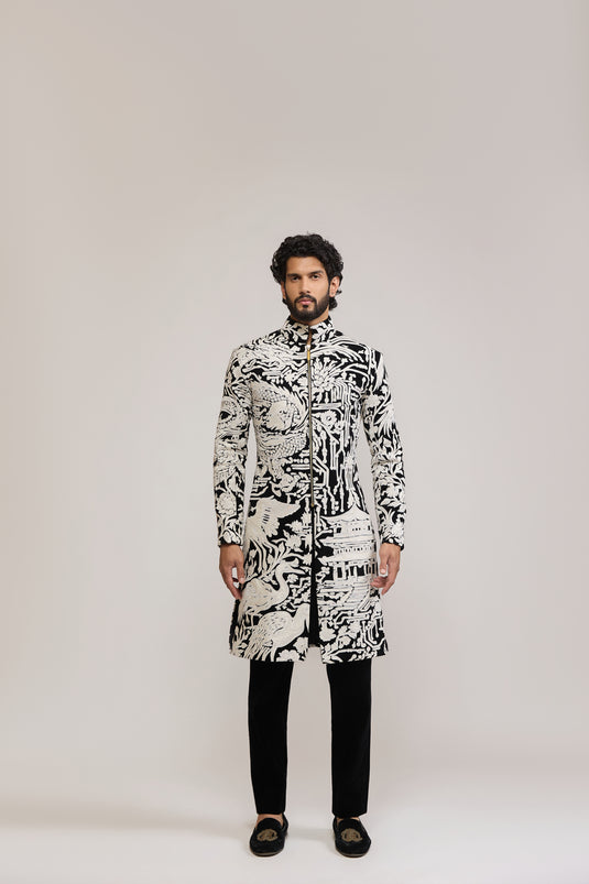 Unapologetic circuit applique sherwani