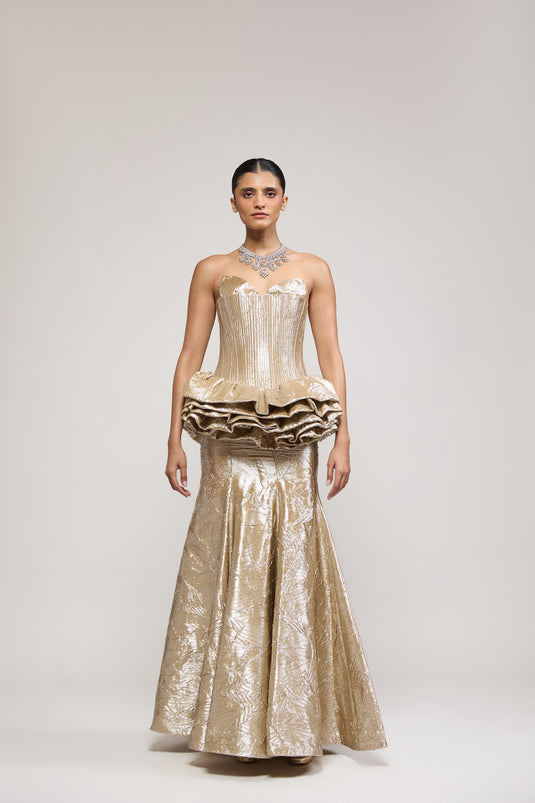 Unapologetic gold fishtail skirt