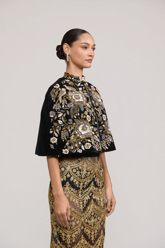 Unapologetic parsi velvet cape