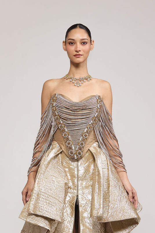 Unapologetic crystal rope corset