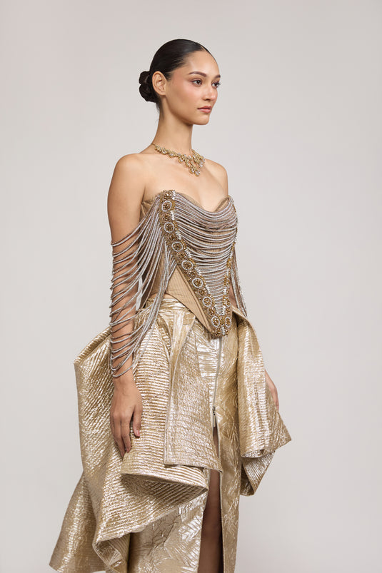 Unapologetic crystal rope corset