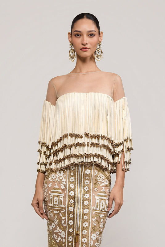 Unapologetic ivory ghungroo top