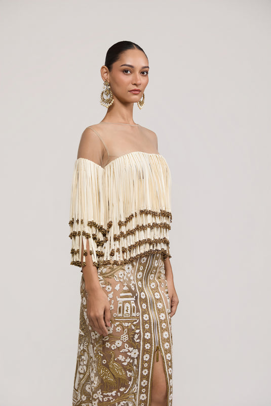 Unapologetic ivory ghungroo top