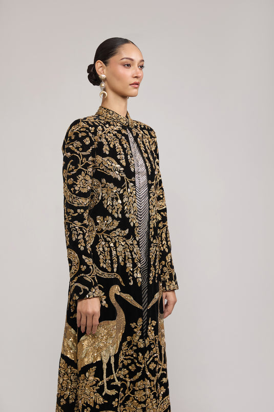 Unapologetic gold beadwork jacket