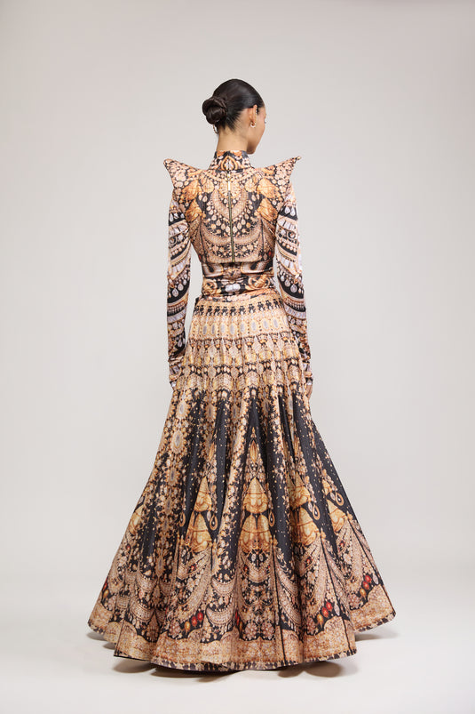 Unapologetic necklace lehenga