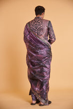 Load image into Gallery viewer, Mughal grape quilted traditional formal drape
