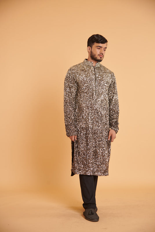 husn Pewter gunmetal bling bling ombre traditional casual