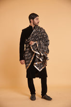 Load image into Gallery viewer, Noir metallica aari traditional drape