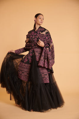 Blush bling bling lattice traditional drape