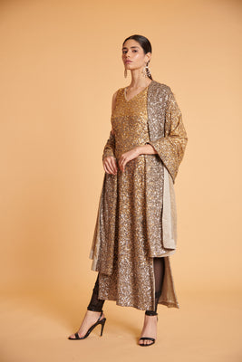 Gunmetal nude bling bling ombre traditional casual