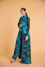 Load image into Gallery viewer, Mughal cerulean long traditional jacket