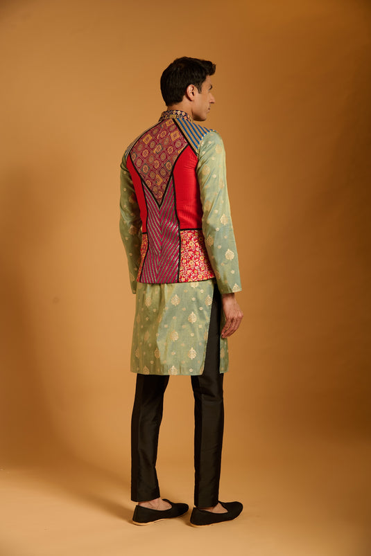 Trifecta brocade paneled bandi