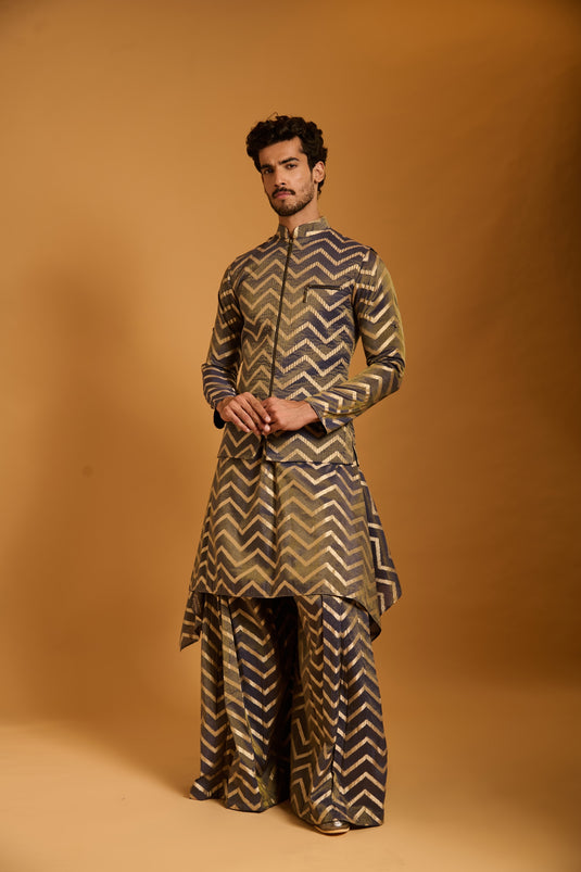 Trifecta charcoal chevron bandi set