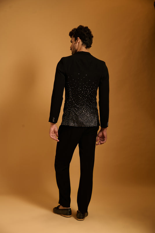 Trifecta black gunmetal crystal suit