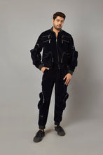Load image into Gallery viewer, Ultra-Luxe Combat Joggers Navy Him