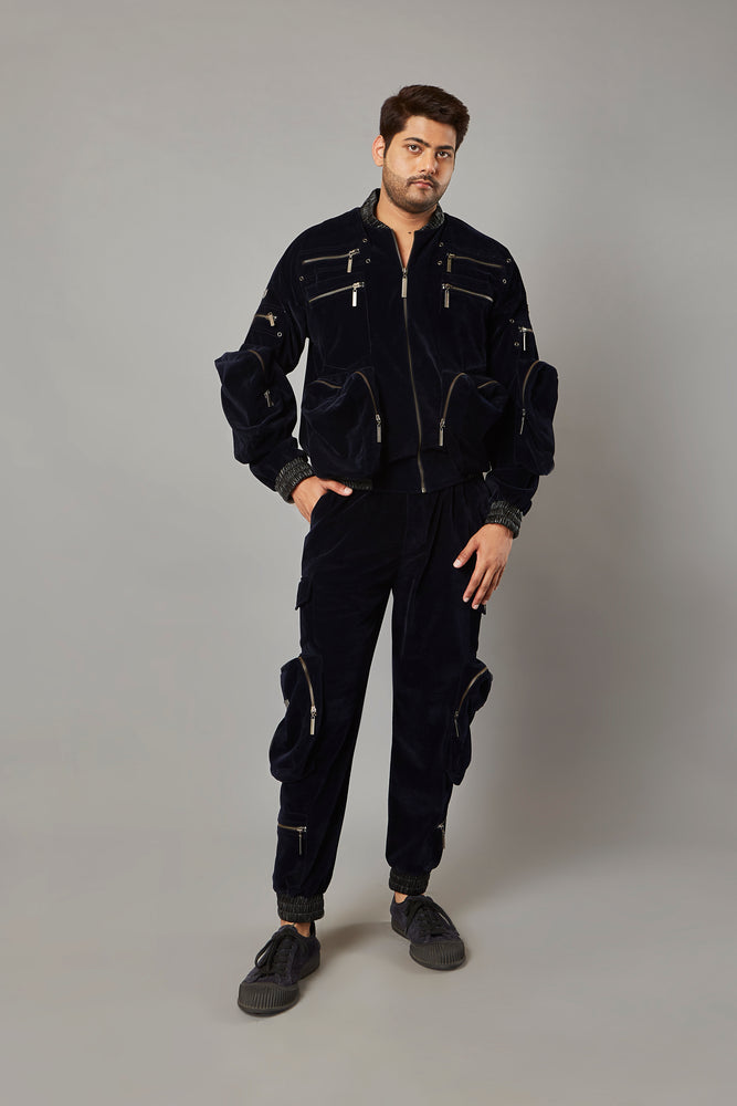 Ultra-Luxe Combat Joggers Navy Him