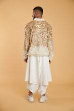 Load image into Gallery viewer, Gilded vanilla ombre bling bling bomber him.