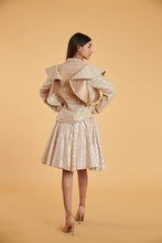 Load image into Gallery viewer, Gilded vanilla tweed cascade formal.